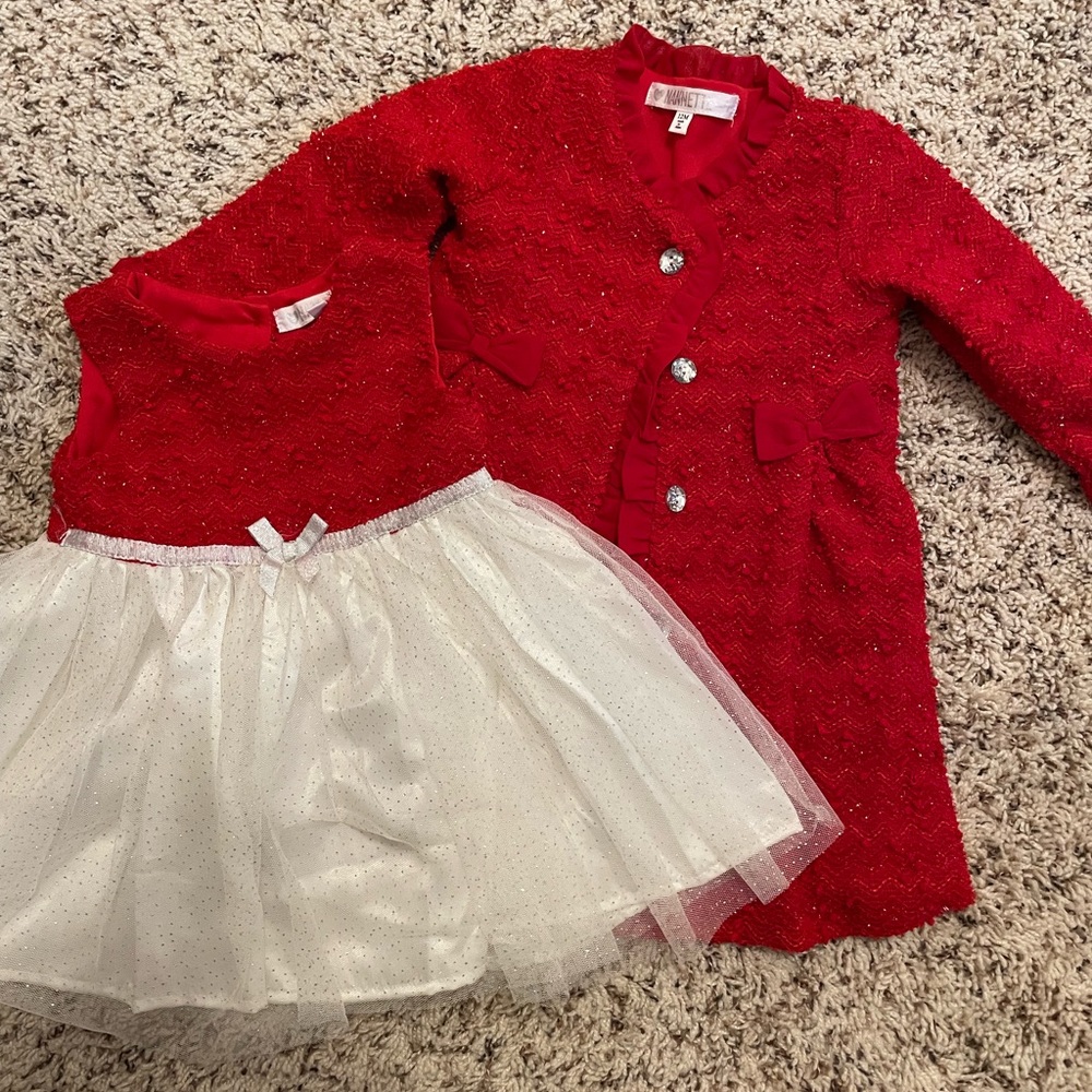 Nannette Baby Christmas Dress and Coat (12M)